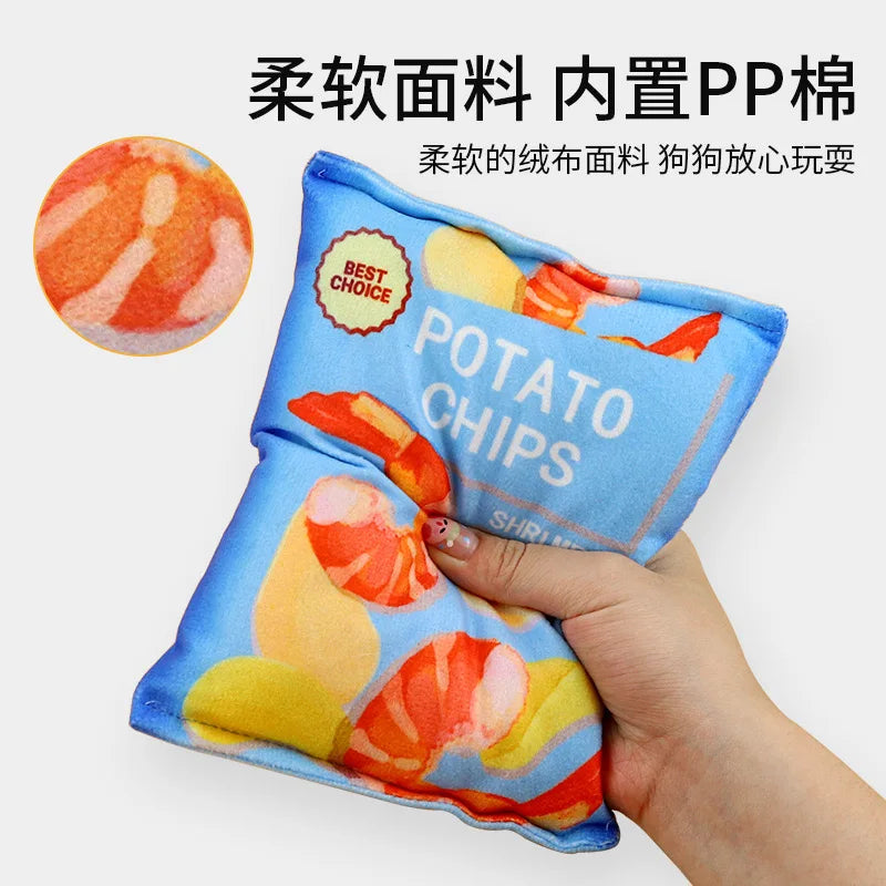 Entertainment Potato Chips Stuffed Pillow Simulated Chewing Toys