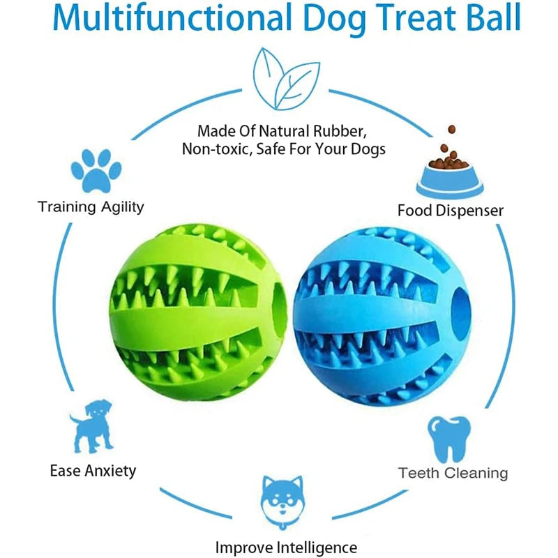 Interactive Rubber Chew & Treat Feeder Ball