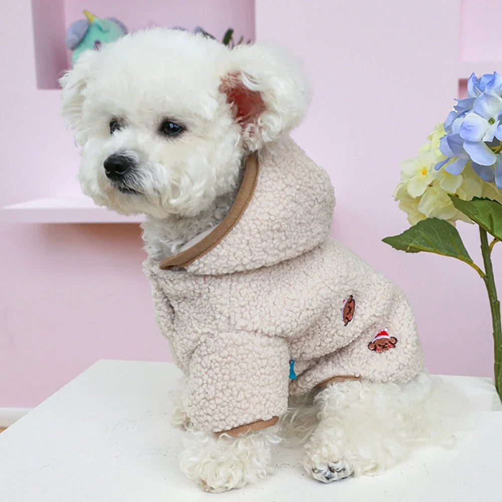 Winter Warm Pet Lamb Velvet Hoodie Clothes