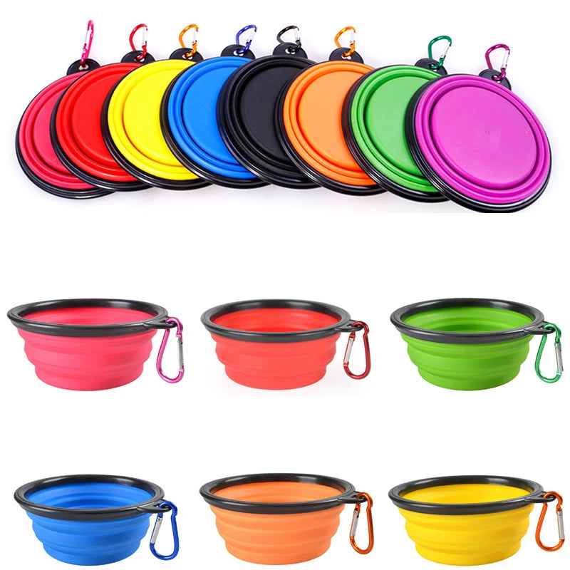 Folding Silicone Bowl Portable Puppy Water Container