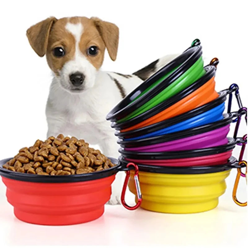 Folding Silicone Bowl Portable Puppy Water Container