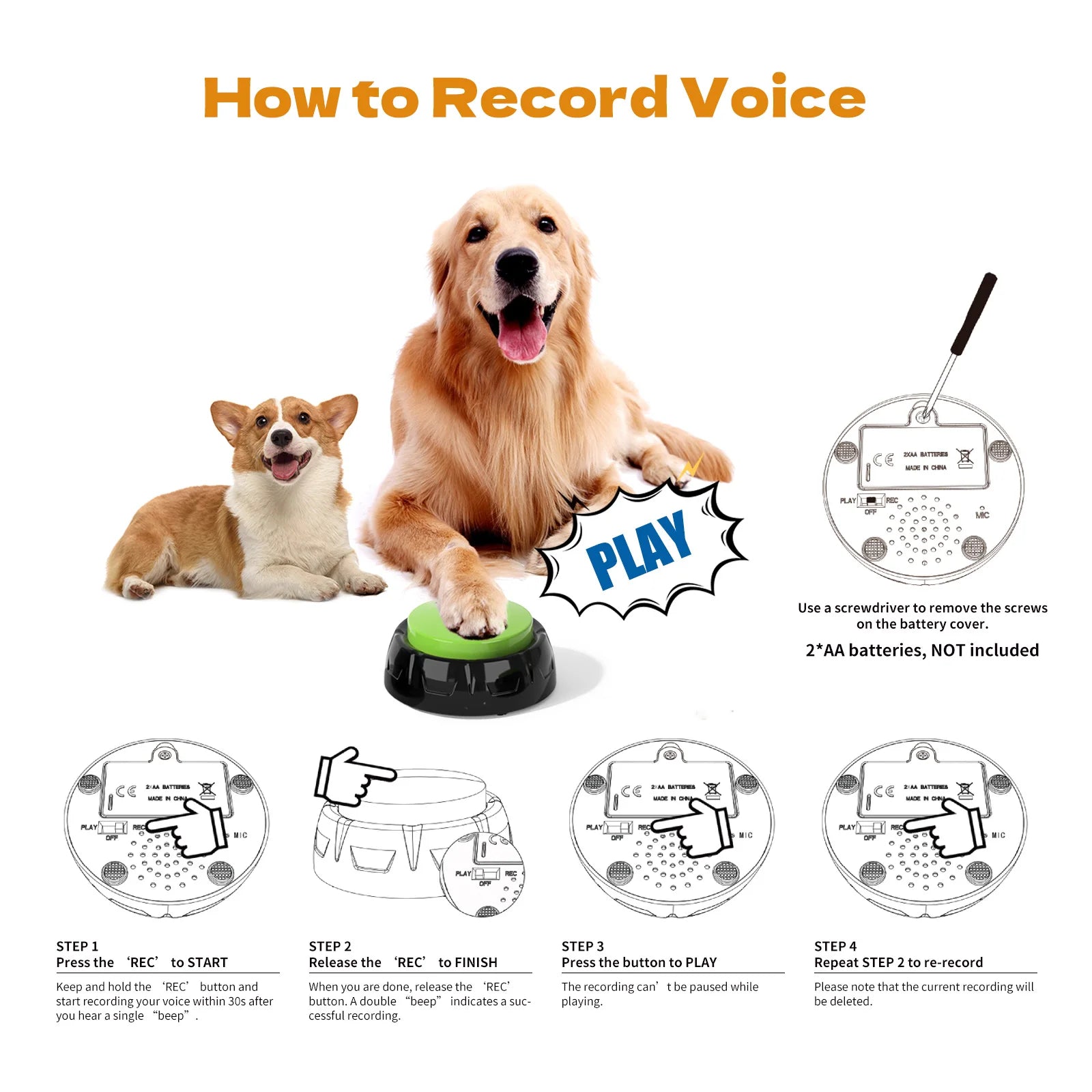 Recordable Pet Talking Toys