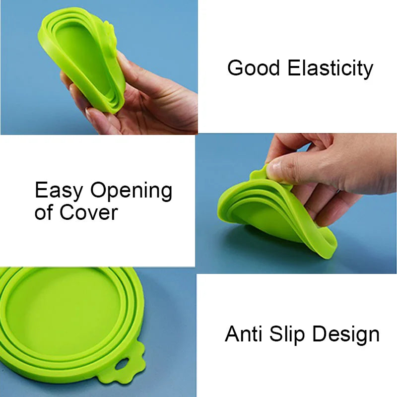 Reusable Pet Food Can Cover and Spoon