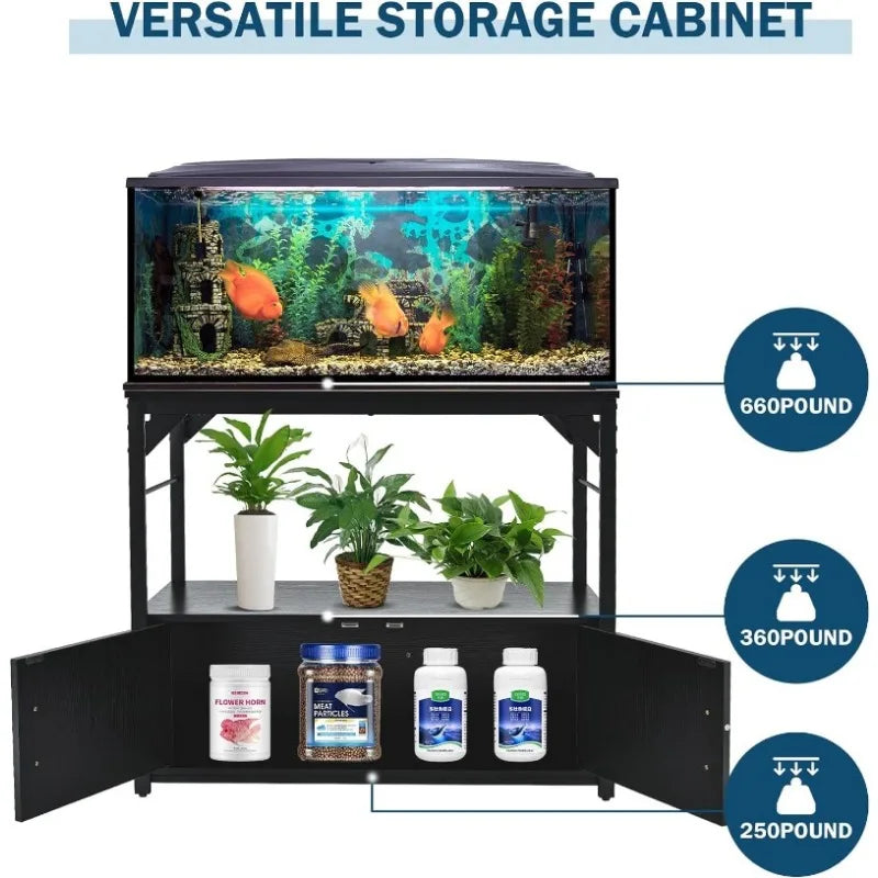 Aquarium Stand with Storage Cabinet