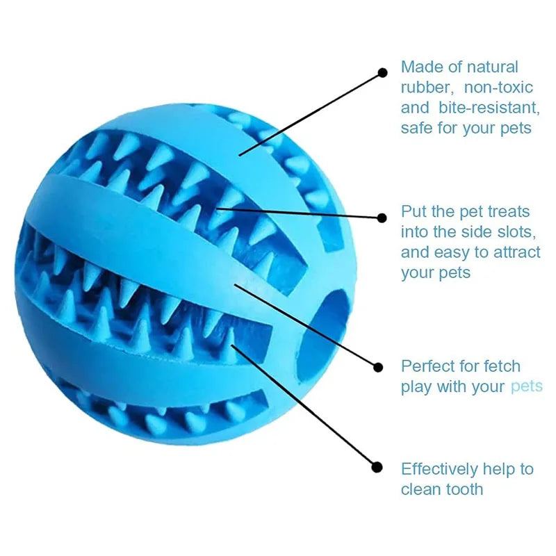 Interactive Rubber Chew & Treat Feeder Ball