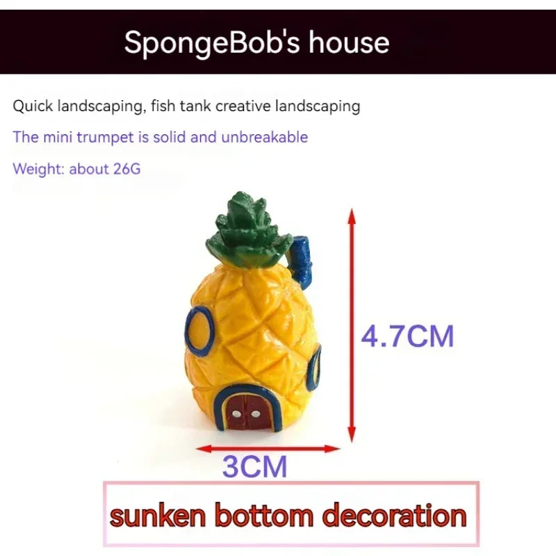 Aquarium Decoration – Cartoon Pineapple House