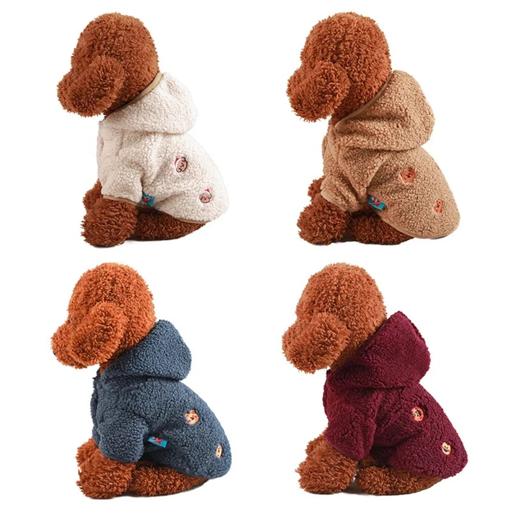 Winter Warm Pet Lamb Velvet Hoodie Clothes