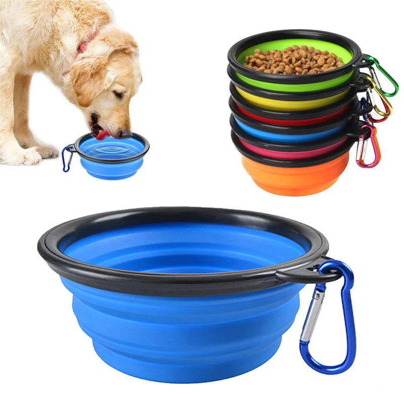 Folding Silicone Bowl Portable Puppy Water Container