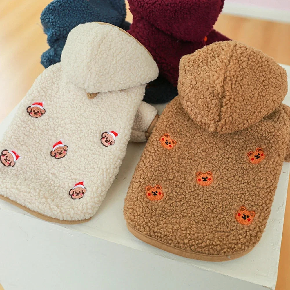 Winter Warm Pet Lamb Velvet Hoodie Clothes